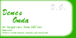 denes onda business card